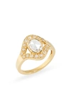 Sethi Couture Chandra Diamond Ring In Yellow