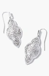 Kendra Scott Abbie Drop Earrings In Rhodium Metal