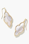Kendra Scott Abbie Drop Earrings In Gray Banded Agate