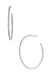 Roberto Coin Extra Large Diamond Hoop Earrings In White Gold
