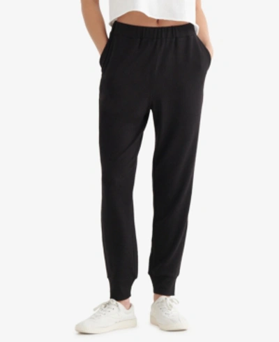 Lucky Brand Women's Cloud Jersey Easy Joggers In Jet Black