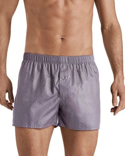 Hanro Fancy Woven Boxers In Minimal Triangle