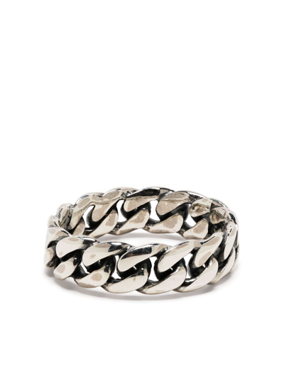 Emanuele Bicocchi Chain-link Ring In Argento