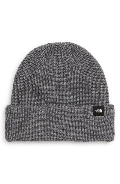The North Face Fisherman Beanie In Tnf Medium Grey Heather