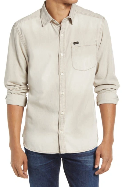 Lee All Purpose Washed Twill Button-up Shirt In Light Tan Twill