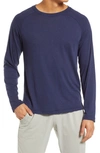 Alo Yoga Triumph Raglan Long Sleeve T-shirt In True Navy