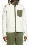 Polo Ralph Lauren Player Logo Sherpa Vest In Cream-white