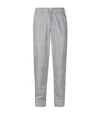 Hanro Checked Cotton Lounge Trousers In Subtle Check Gray