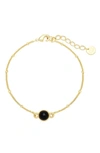 Brook & York Nola Amethyst Bracelet In Gold/black