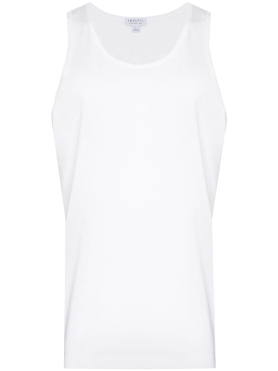 Sunspel Q82 Superfine Cotton-jersey Vest In White