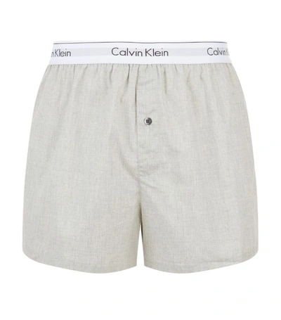 Calvin Klein Ck Boxer Woven 2pk Modern Ctn Slim In Multi