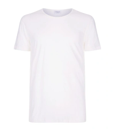 Zimmerli Crewneck Wool And Silk-blend Pyjama T-shirt In Off White