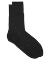 Falke Men's No. 2 Cashmere Mid-calf Socks In Black