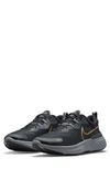 Nike React Miler 2 Running Shoe In Black/ Gold