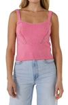 English Factory Sweater Tank In Pink