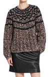 Theory Jacquard-knit Wool And Cashmere-blend Sweater In Nocolor
