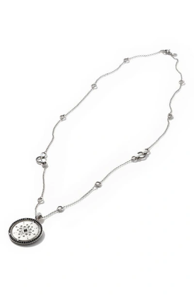 John Hardy Dot Mandala Diamond Pendant Necklace In Silver