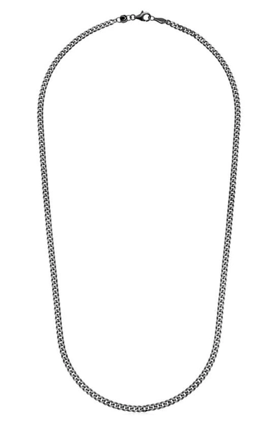 Crislu Curb Chain Necklace In Black Rhodium