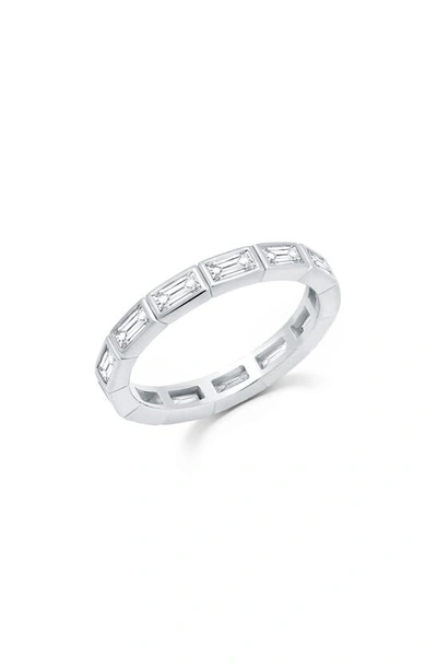 Crislu Cubic Zirconia Eternity Ring In Platinum
