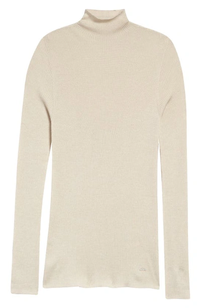 Akris Ribbed Cashmere & Silk Sweater In Beige