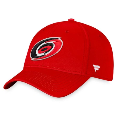 Fanatics Men's Red Carolina Hurricanes Core Primary Logo Flex Hat