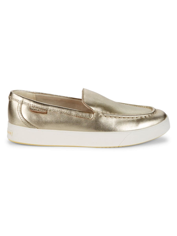 cole haan metallic loafers