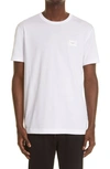 Dolce & Gabbana Logo Patch Cotton T-shirt In White Ottico