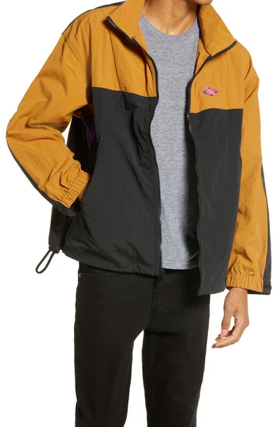 Gotcha Evolve Colorblock Jacket In Brown Sugar