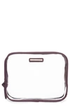 Hudson + Bleecker Away Clear Cosmetics Case In Eggplant