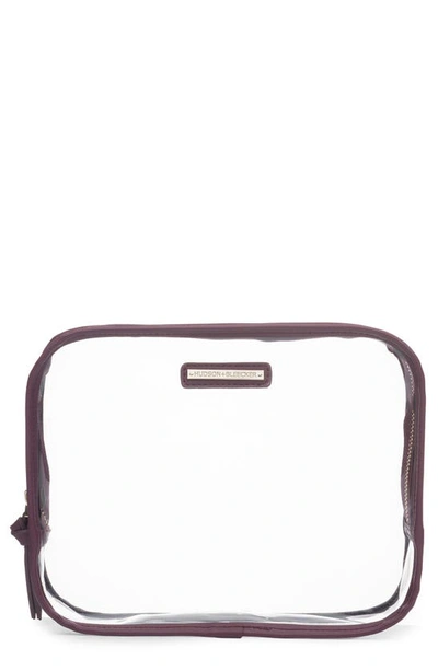 Hudson + Bleecker Away Clear Cosmetics Case In Eggplant