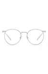 Diff Summit 53mm Round Optical Glasses In Silver / Clear