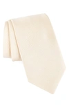 David Donahue Stripe Silk Tie In Champagne