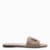Dolce & Gabbana 10mm Bianca Leather Slide Sandals In Beige