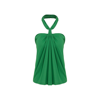 Loewe Green Crepe Top With Twisted Knot In Forest Green