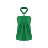 Loewe Green Crepe Top With Twisted Knot