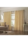 Paoletti Horto Eyelet Curtains (ochre Yellow) (66in X 90in) (66in X 90in)
