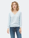 Michael Stars Gabriella V-neck Top In Blue