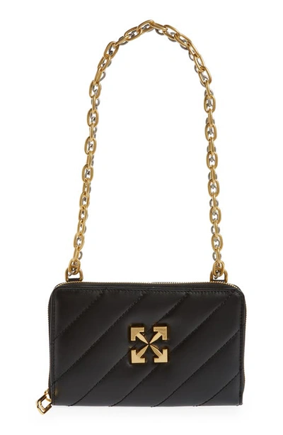 Off-white Jackhammer Matelassé Leather Wallet On A Chain In