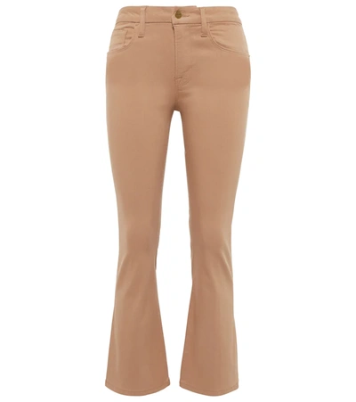 Frame Le Crop Mini Boot Mid-rise Jeans In Toasted Almond