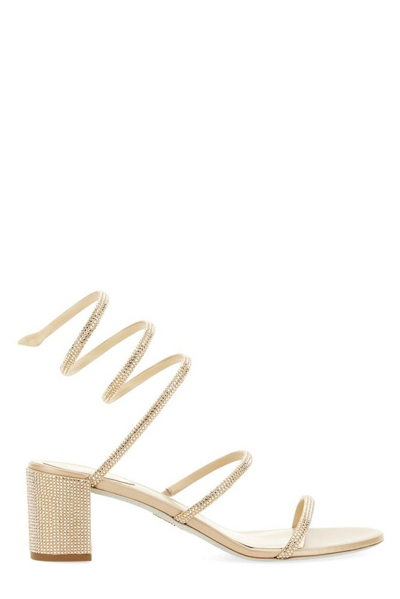 René Caovilla Rene Caovilla Cleo Embellished Sandals In Gold