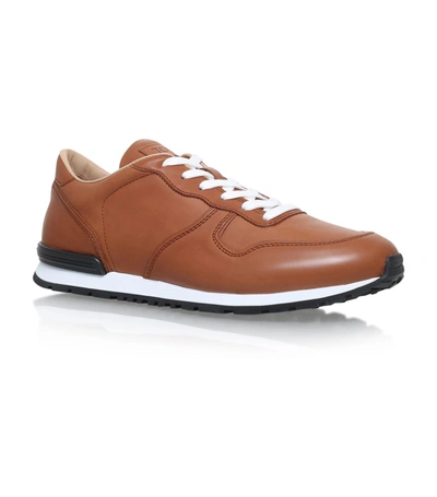 Tod's Active Leather Sneakers In Beige