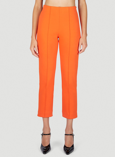 Sportmax Palmizi Straight Cropped Trousers In Orange