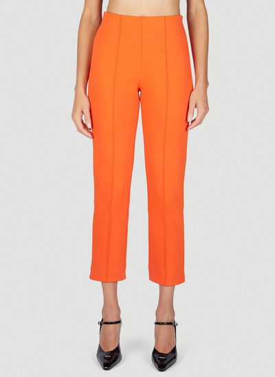 Sportmax Orange Cotton Palmizi Pants