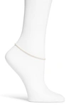Shymi Cubic Zirconia Tennis Anklet In Gold/ White