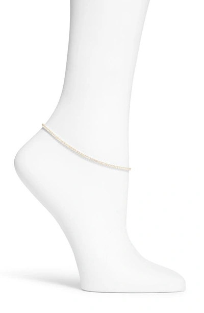 Shymi Cubic Zirconia Tennis Anklet In Gold/ White