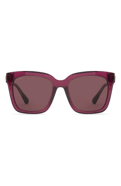 Diff Bella 54mm Square Optical Glasses In Festive Umbria / Wine