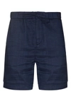 Frescobol Carioca Augusto Wide-leg Stretch-terry Drawstring Shorts In Blue