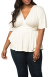 Kiyonna Promenade Top In Ivory