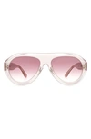 Isabel Marant 59mm Gradient Aviator Sunglasses In Nude/ Burgundy Shaded