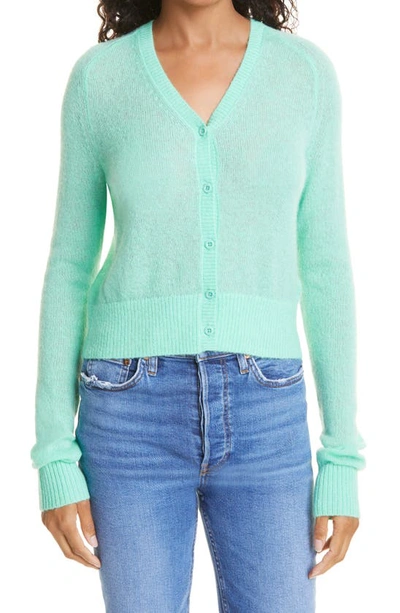 Re/done Wool Blend Cardigan In Spearmint